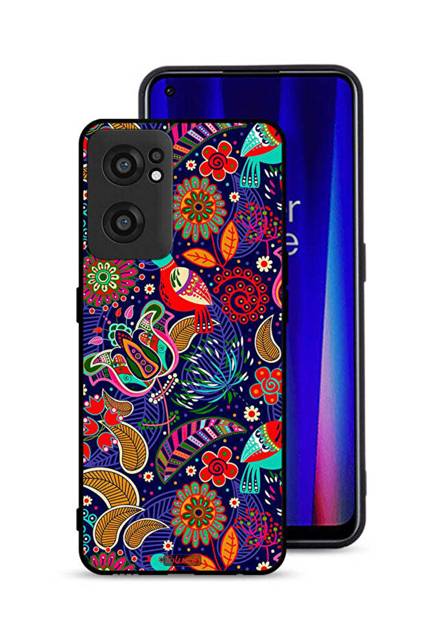 غطاء حماية لهاتف OnePlus Nord CE 2 5G بنقشة طيور وزهور