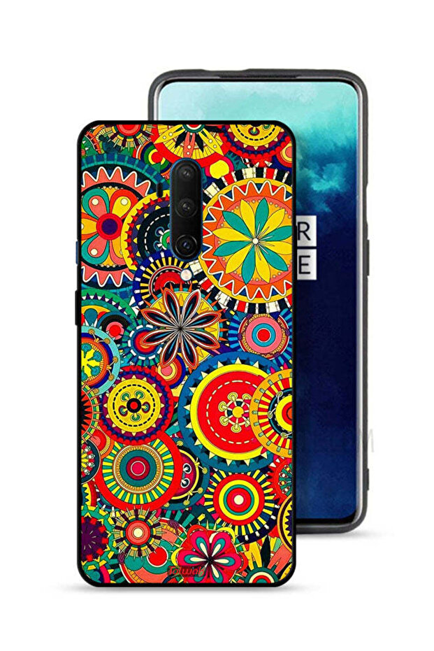 OnePlus 7T Pro Protective Case Cover Colorful Mandala Pattern