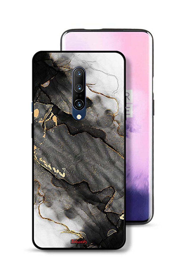 غطاء حماية لهاتف OnePlus 7 Pro من الرخام اللامع