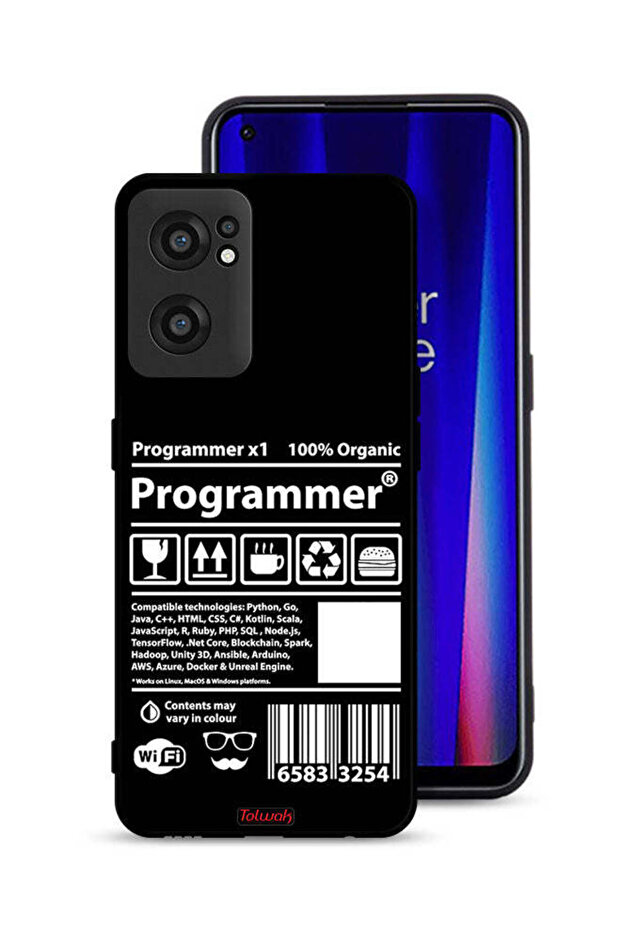 غطاء حماية وملصق مبرمج لهاتف OnePlus Nord CE 2 5G