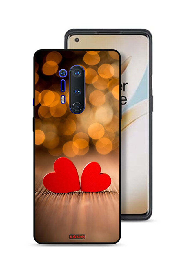 غطاء حماية لهاتف OnePlus 8 Pro بتصميم قلبين جميلين
