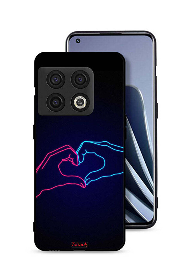 غطاء حماية لهاتف OnePlus 10 Pro 5G بتصميم يد تلامس القلب