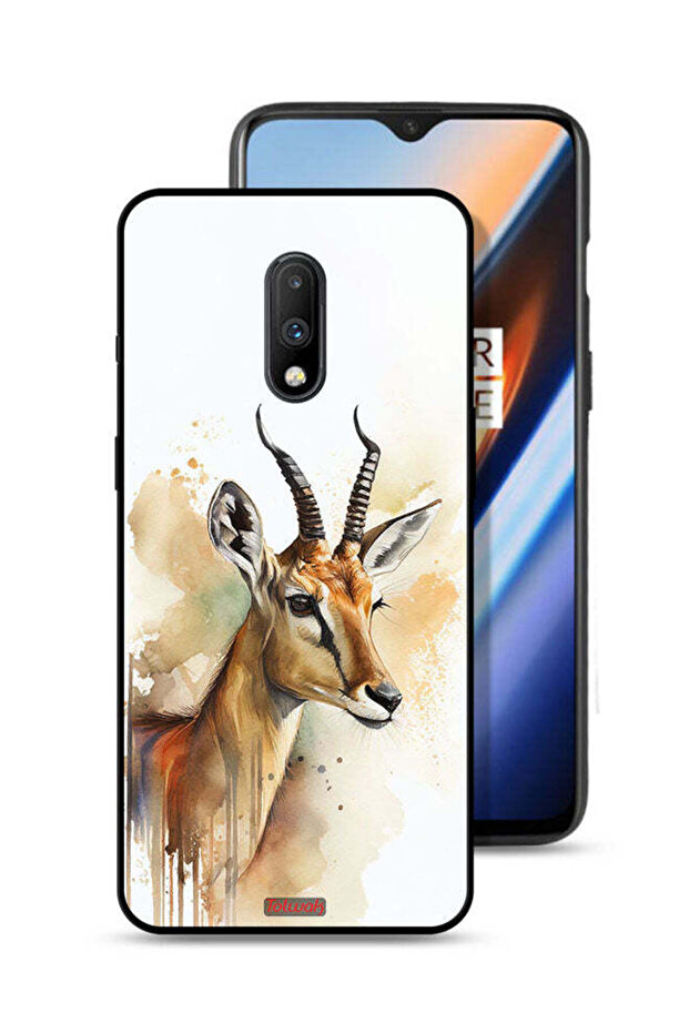 OnePlus 7 Protective Case Cover Deer Abstract Art