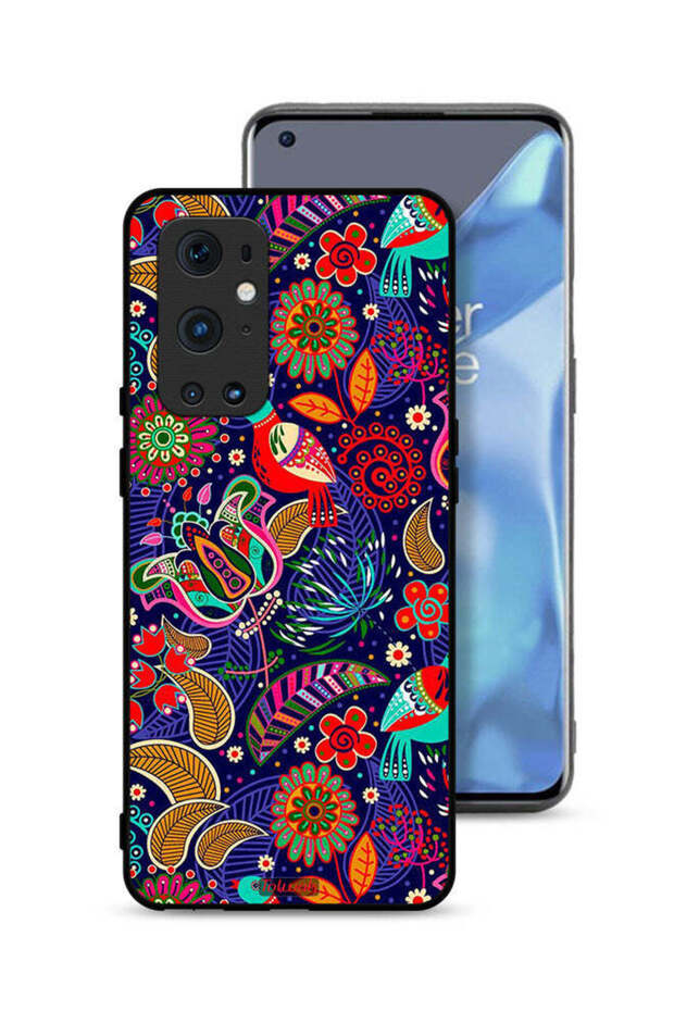 غطاء حماية لهاتف OnePlus 9 Pro 5G بنقشة طيور وزهور