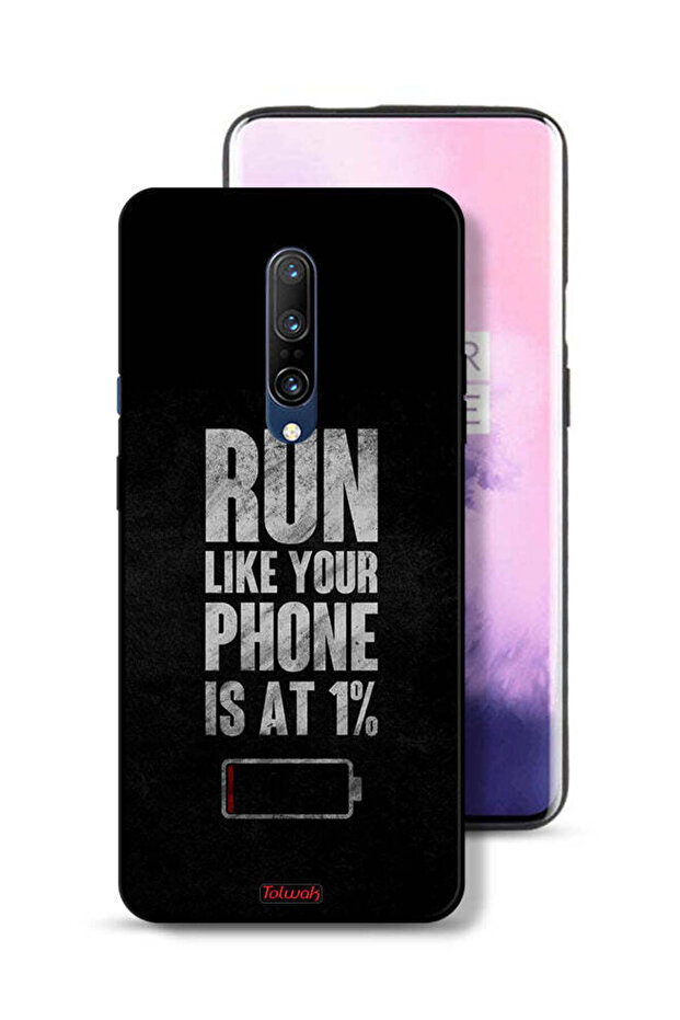OnePlus 7 Pro Protective Case Cover Run Like Your Phone Is At 1 Percent