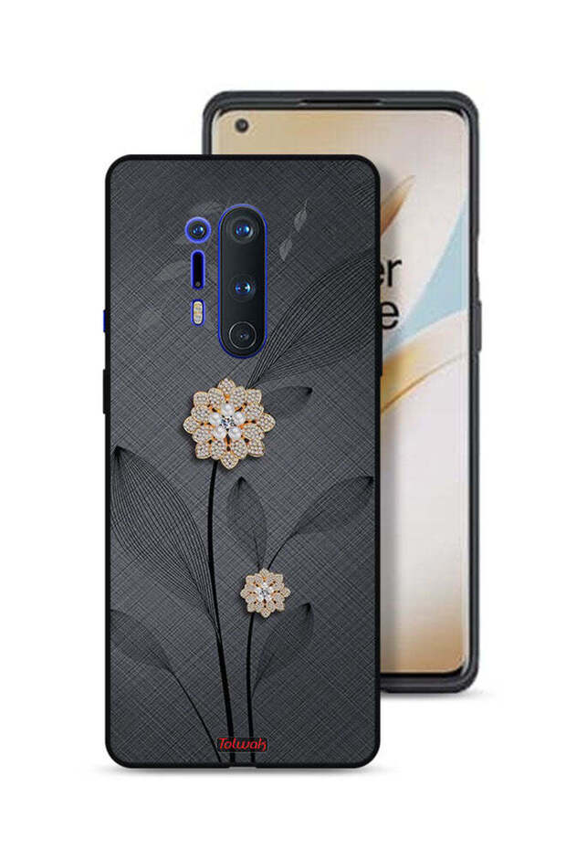 غطاء حماية لهاتف OnePlus 8 Pro بتصميم زهور ماسية
