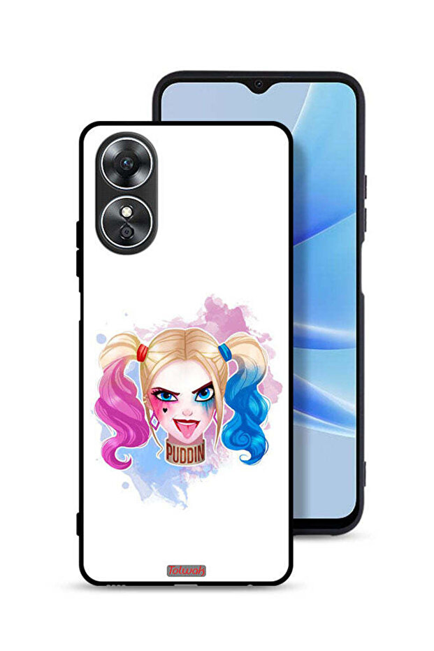 غطاء حماية لهاتف Oppo A17 برسومات هارلي كوين