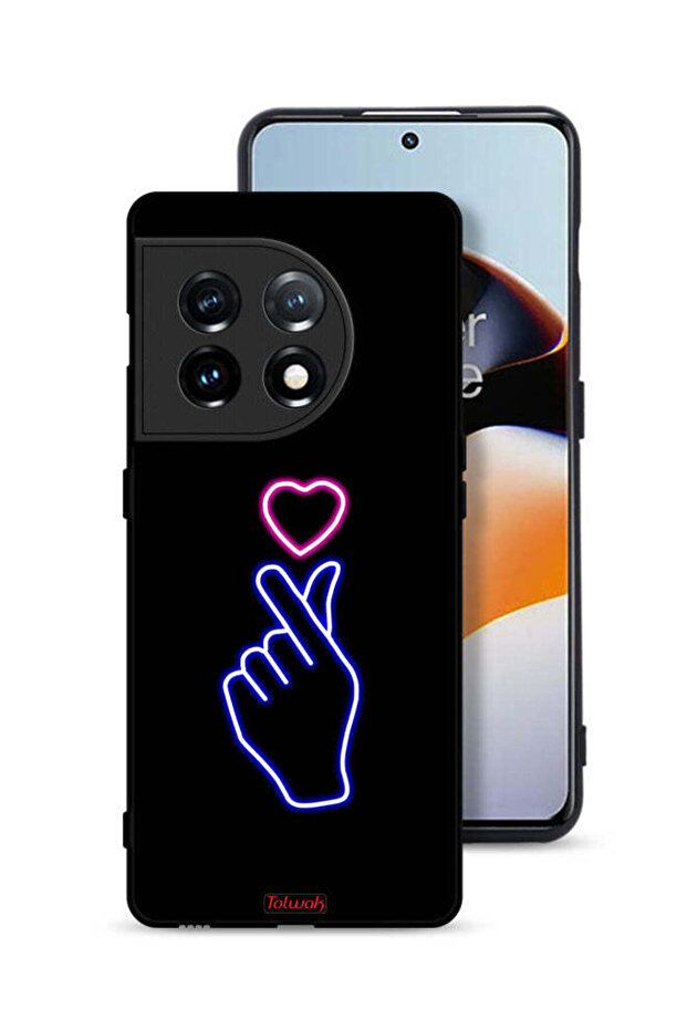 غطاء حماية لهاتف OnePlus 11 5G برسومات قلب سناب