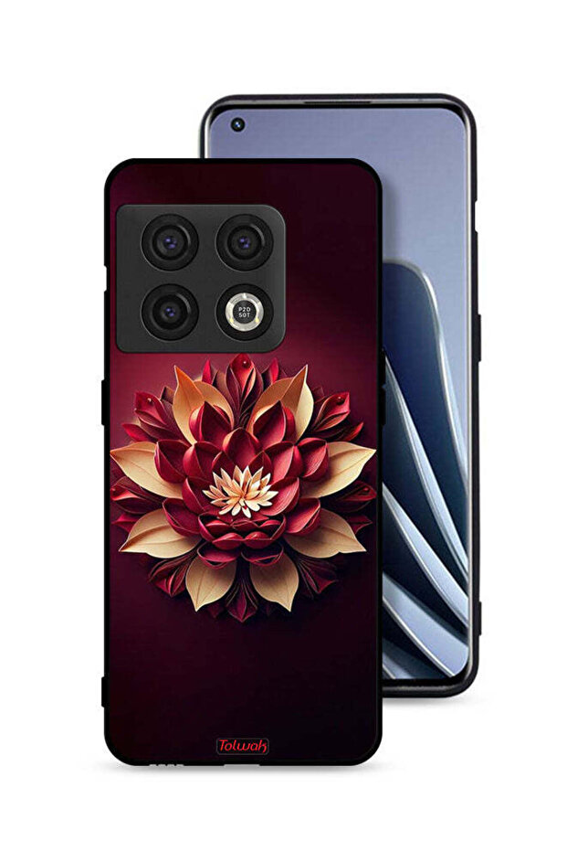 غطاء حماية لهاتف OnePlus 10 Pro 5G بتصميم تجريدي زهري