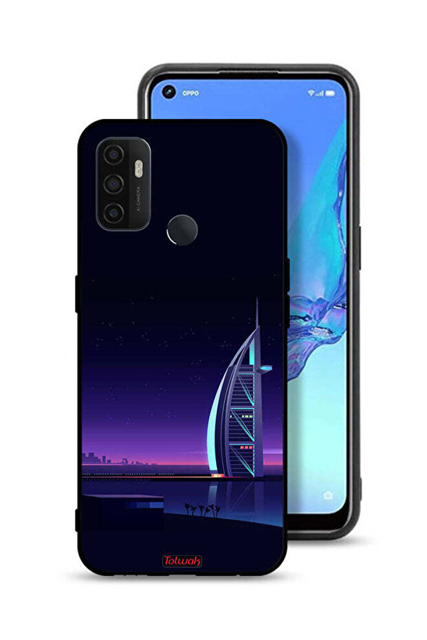 غطاء حماية Oppo A32 بتصميم برج العرب الرقمي