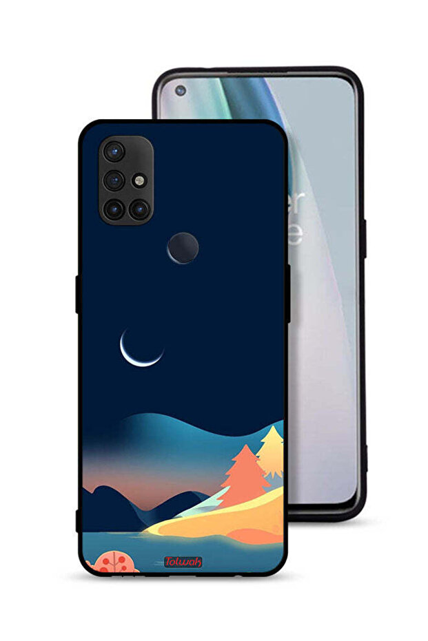 غطاء حماية لهاتف OnePlus Nord N10 5G برسومات تجريدية على شكل قمر