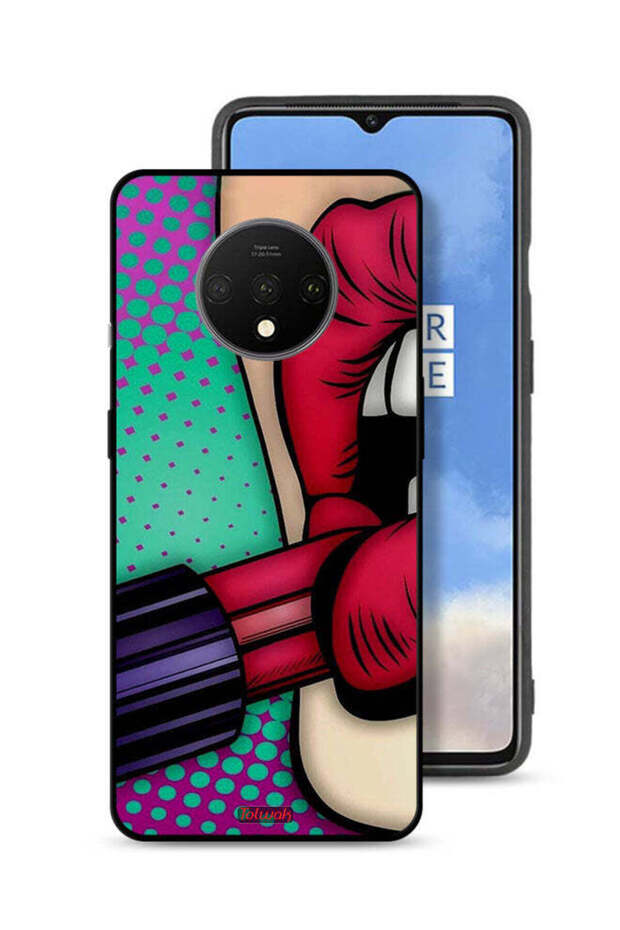 OnePlus 7T Protective Case Cover Lipstick
