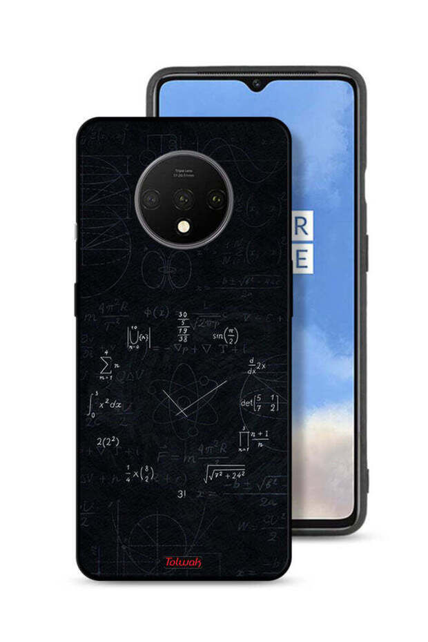 OnePlus 7T Protective Case Cover Maths Clock - 1