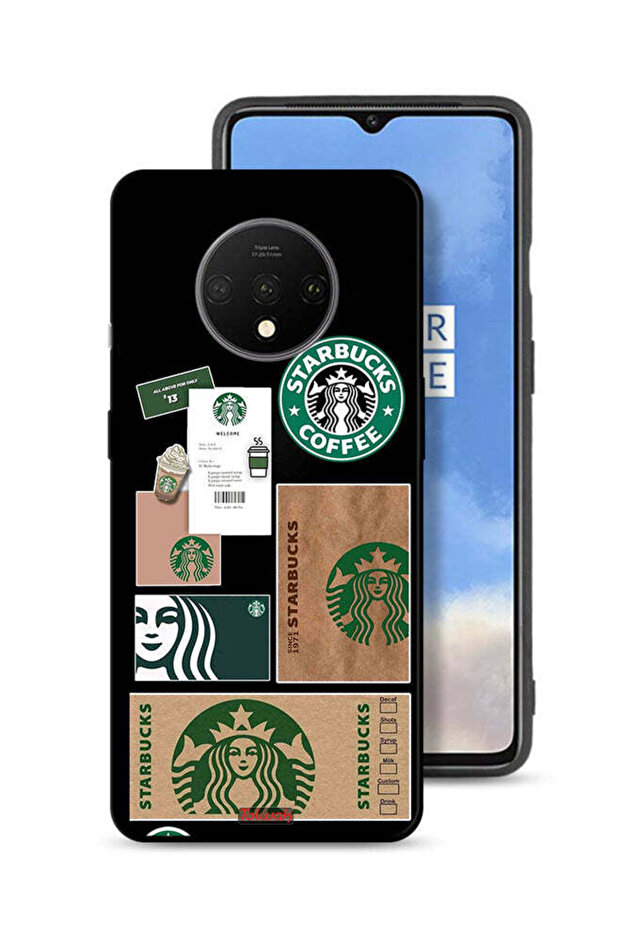 غطاء حماية لهاتف OnePlus 7T بملصق ستاربكس