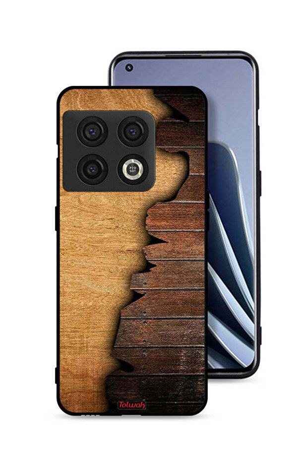 غطاء حماية لهاتف OnePlus 10 Pro 5G بنمط خشبي عتيق