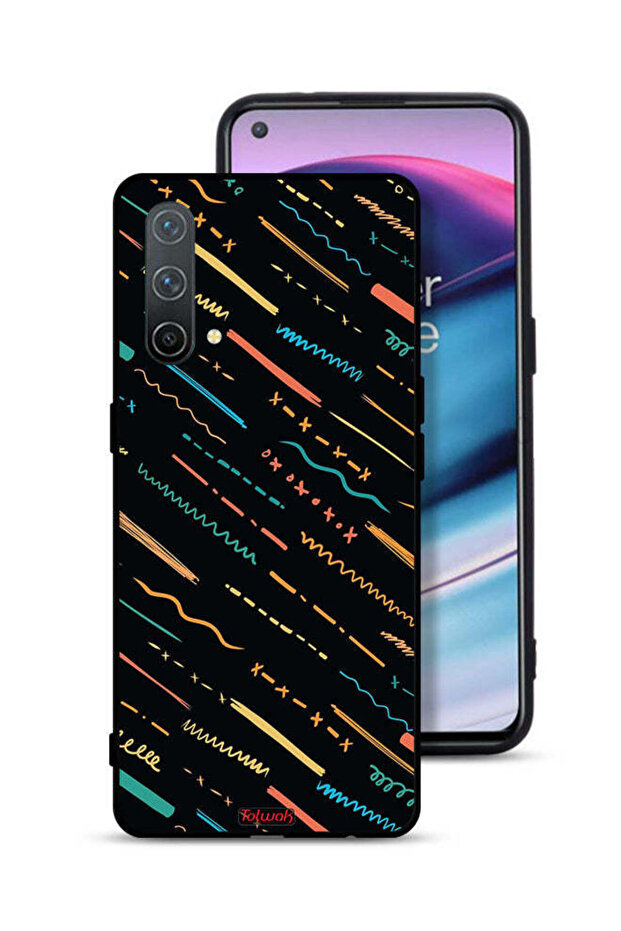 غطاء حماية لهاتف OnePlus Nord CE 5G بنمط تجريدي X Lines