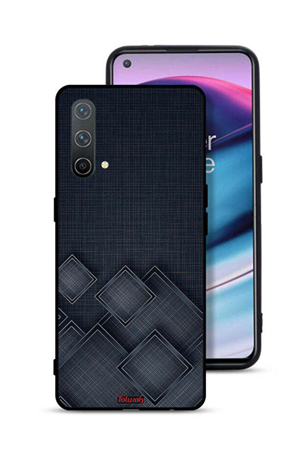 غطاء حماية لهاتف OnePlus Nord CE 5G بنقشة مربعات على القماش
