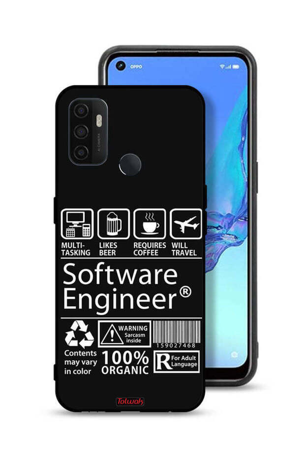 غطاء حماية لهاتف Oppo A32 - ملصق مهندس برمجيات