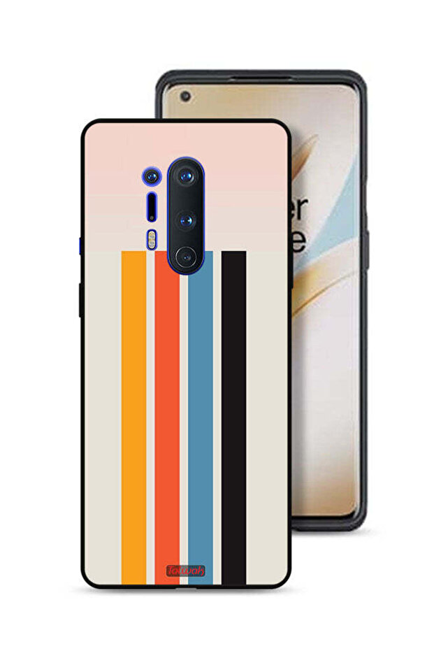 OnePlus 8 Pro Protective Case Cover Straight Lines Pattern - 1