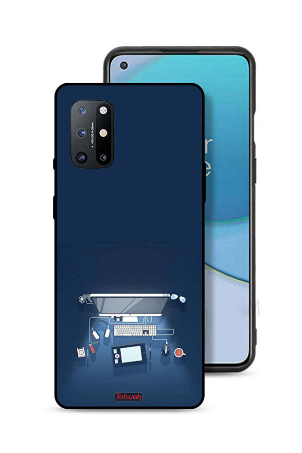 غطاء حماية لجهاز OnePlus 8T 5G بتصميم فني لمكتب الكمبيوتر