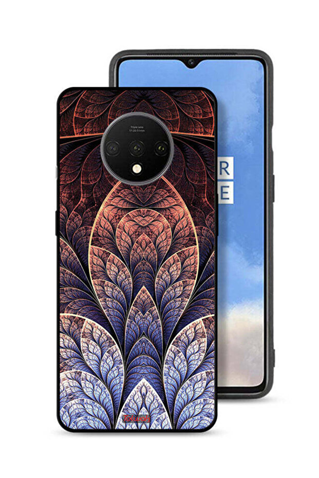 OnePlus 7T Protective Case Cover Floral Fractal Abstract
