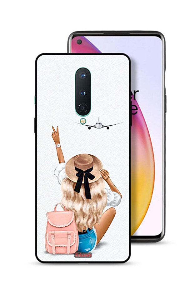 OnePlus 8 Protective Case Cover Girl Love Travel