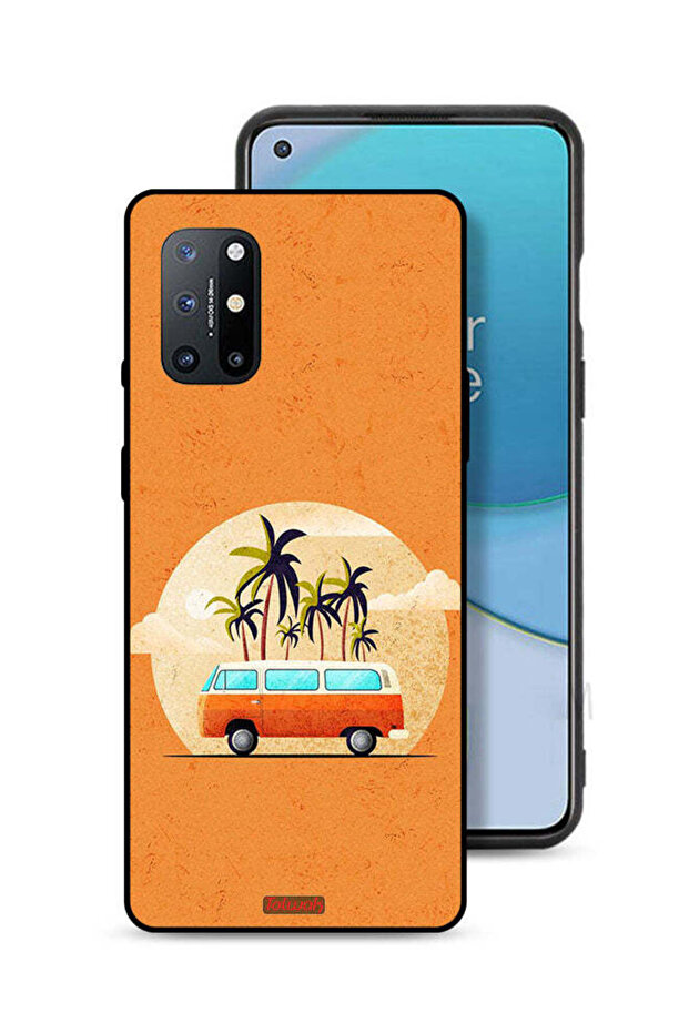 غطاء حماية لهاتف OnePlus 8T 5G برسومات حافلة فنية