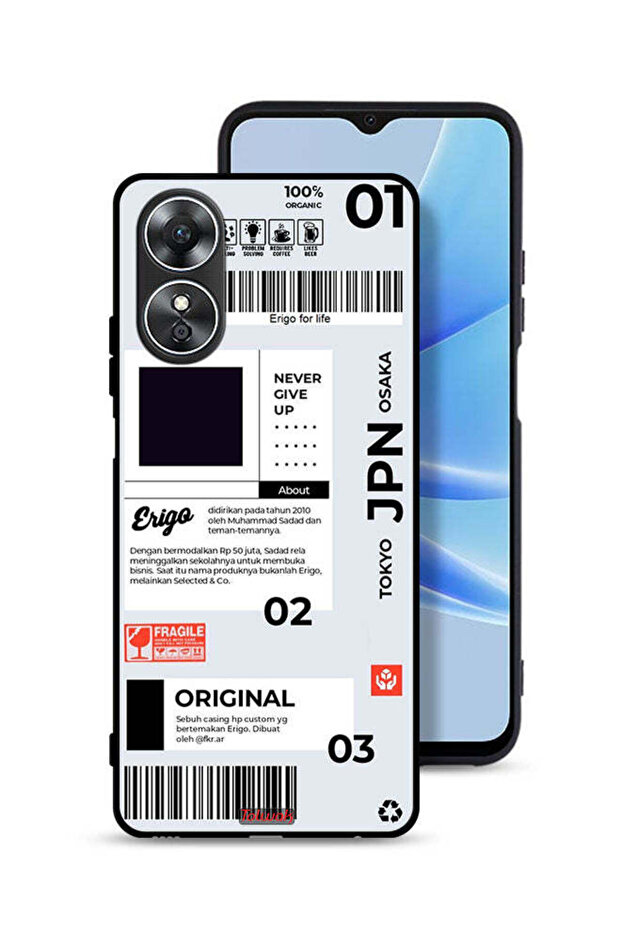 غطاء حماية لهاتف Oppo A17 - ملصق ياباني