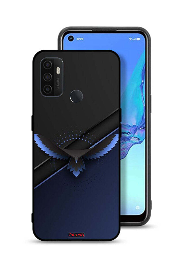غطاء حماية Oppo A53 4G بتصميم نسر فني تجريدي رقمي
