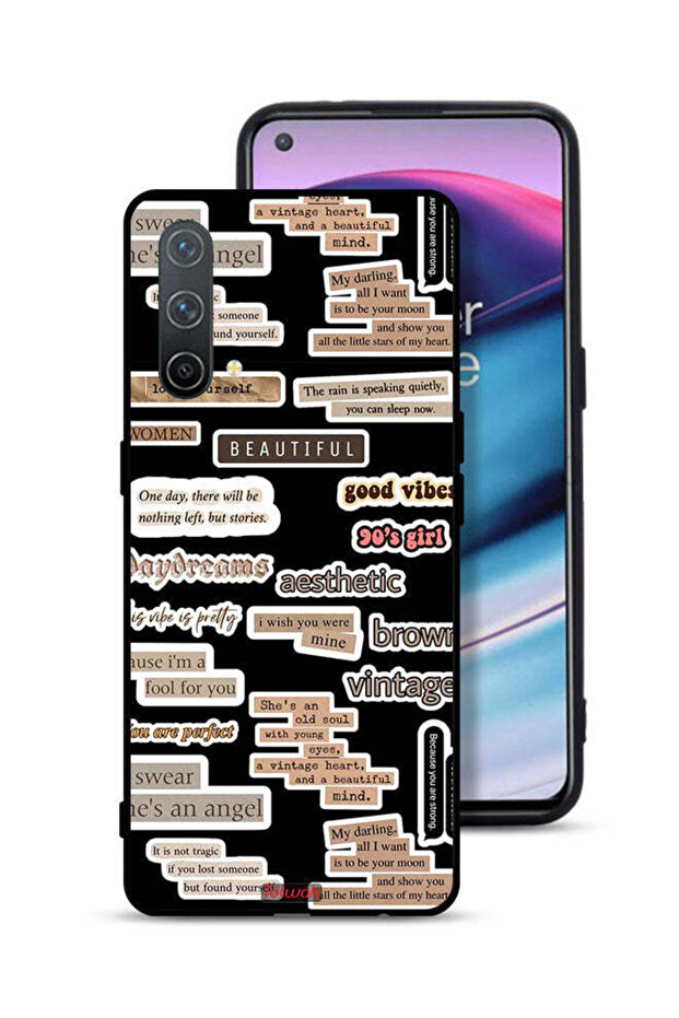 غطاء حماية لهاتف OnePlus Nord CE 5G بملصقات اقتباسات جميلة