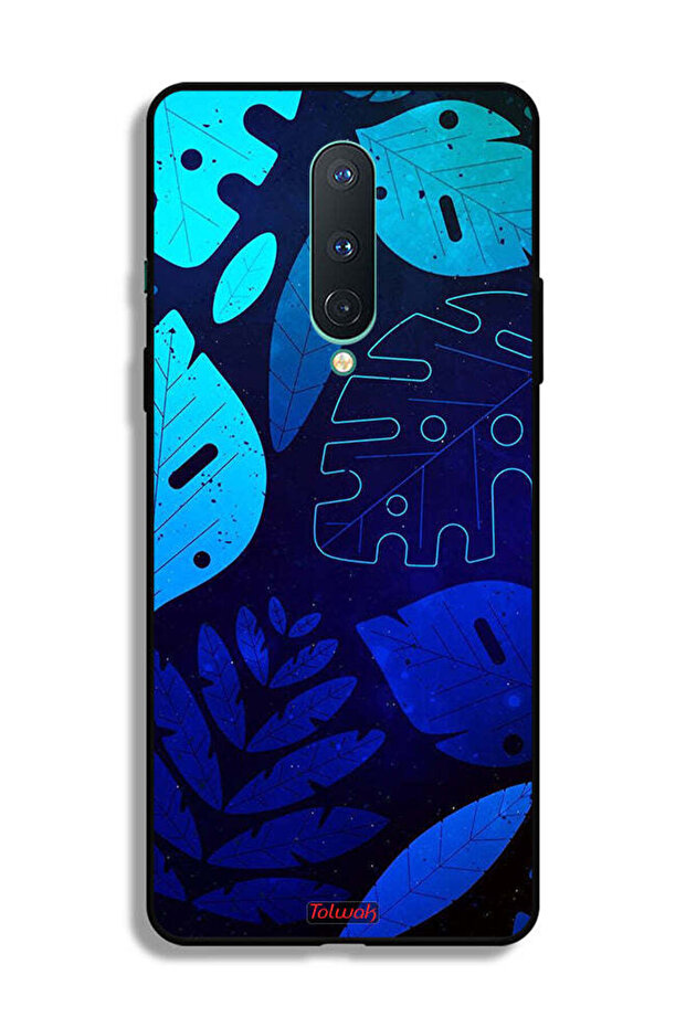 غطاء حماية لهاتف OnePlus 8 بنقشة أوراق الشجر - 2