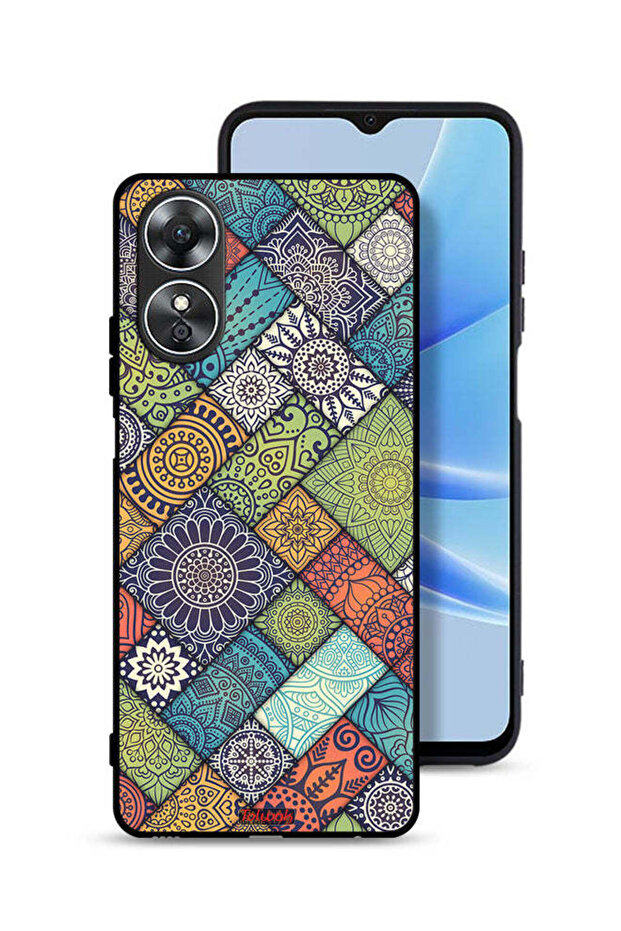 غطاء حماية لهاتف Oppo A17 بنمط ماندالا - 1