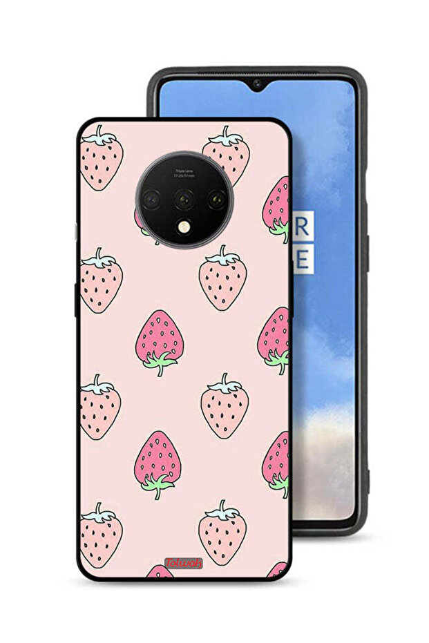 غطاء حماية لهاتف OnePlus 7T بتصميم أيقونة الفراولة