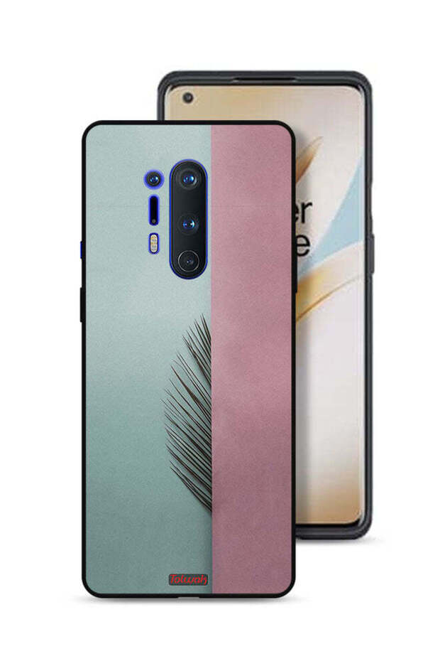 غطاء حماية لهاتف OnePlus 8 Pro بأوراق نصفية