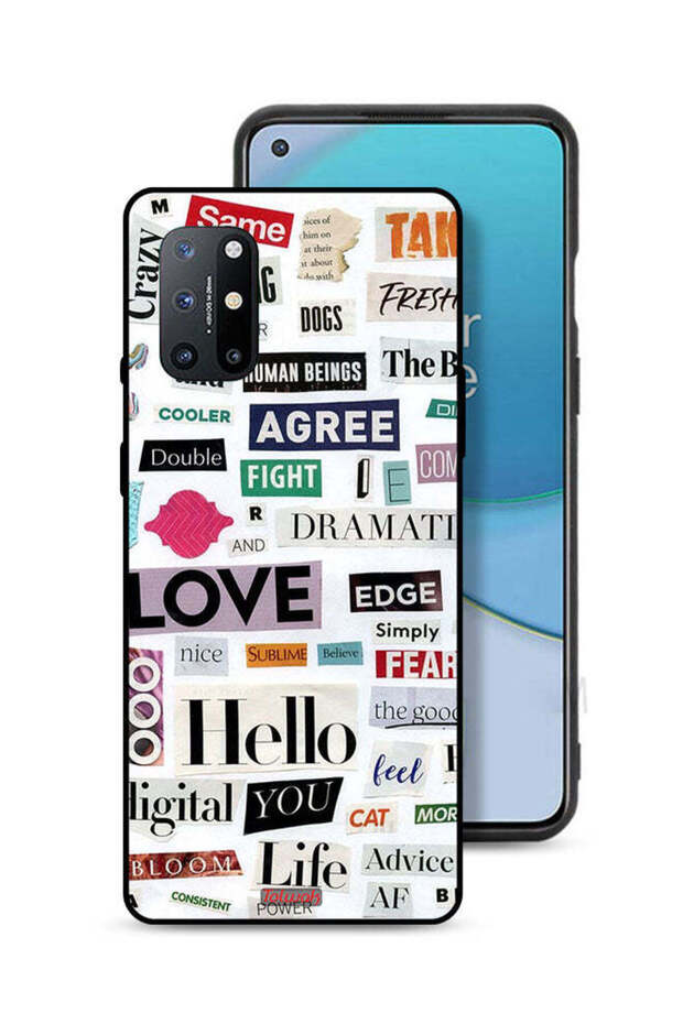 غطاء حماية لهاتف OnePlus 8T 5G مع ملصقات اقتباسات قصيرة