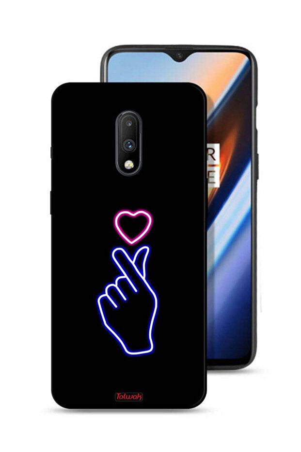 OnePlus 7 Protective Case Cover Snap Heart Art