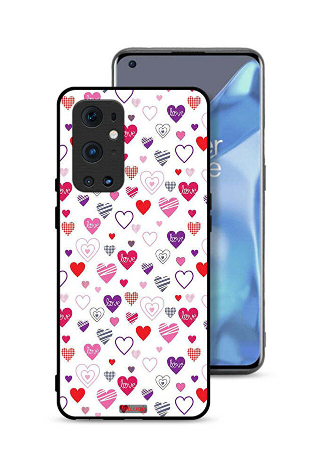 غطاء حماية لهاتف OnePlus 9 Pro 5G بنقشة قلوب