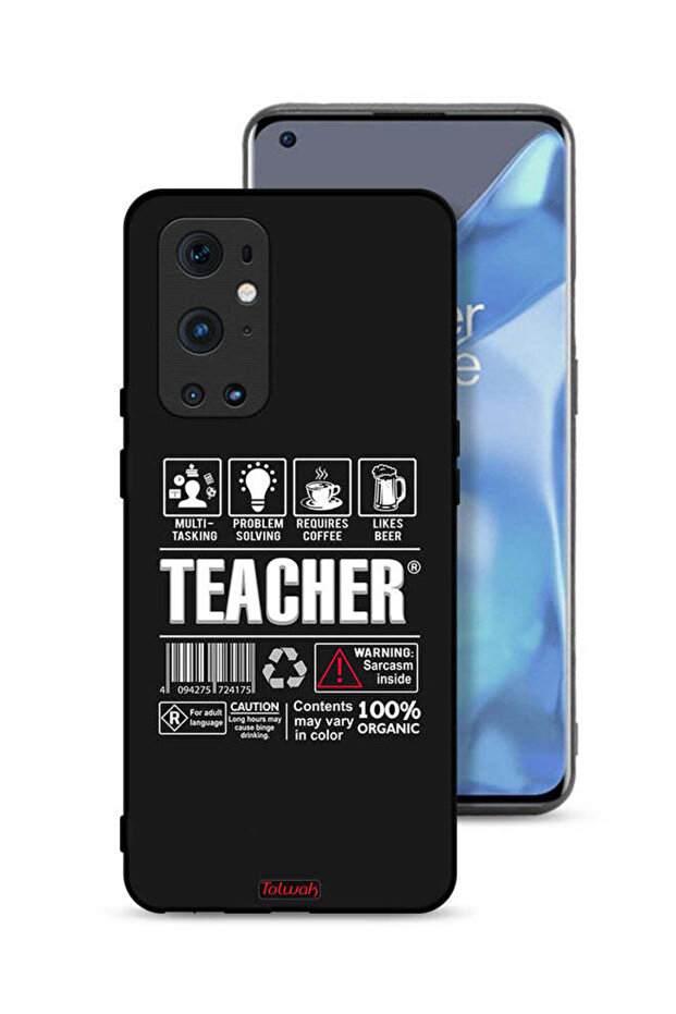 غطاء حماية لهاتف OnePlus 9 Pro 5G، ملصق المعلم