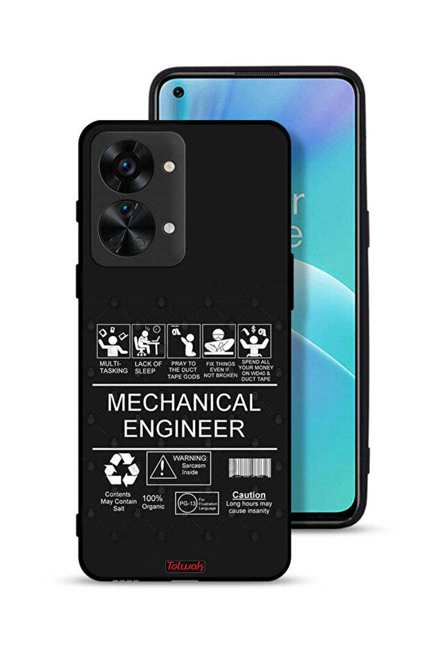 غطاء حماية لهاتف OnePlus Nord 2T 5G، ملصق مهندس ميكانيكي