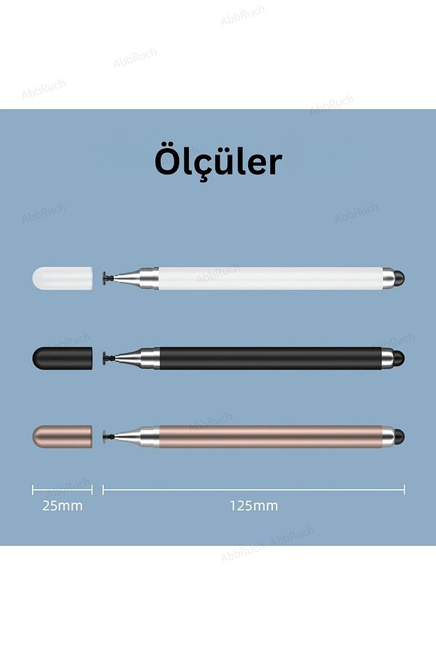 2in1 Dokunmatik Stylus Disk Pen Ve Silikon Tablet Kalemi Telefon Tüm Dokunmatik Ekranlara Uyumlu - 5