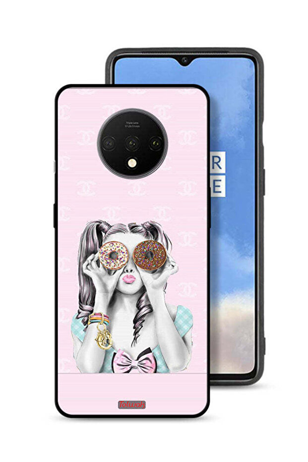 OnePlus 7T Protective Case Cover Holding Two Donuts