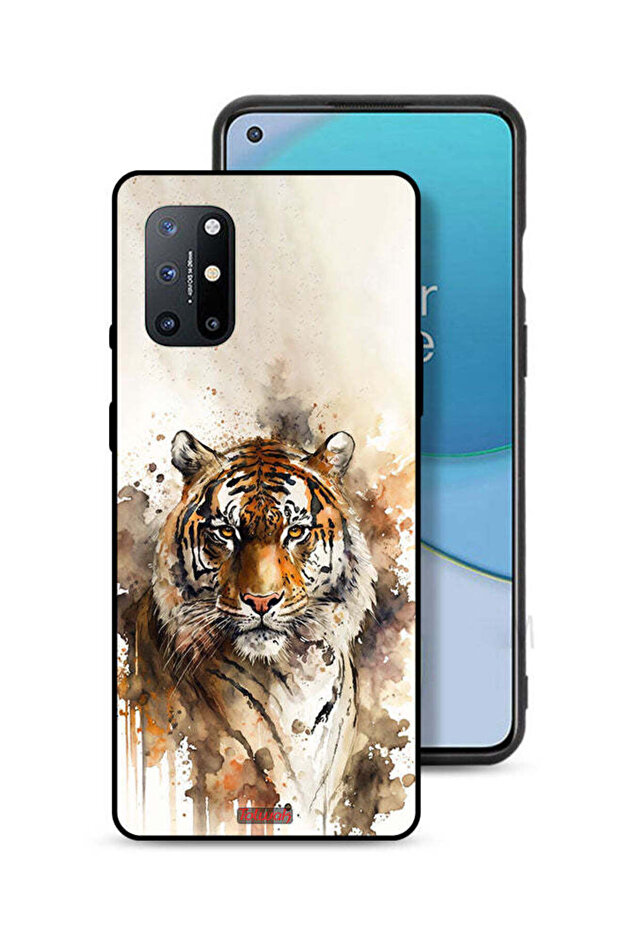 غطاء حماية لهاتف OnePlus 8T 5G بنقشة فن تجريدي من جلد الفهد