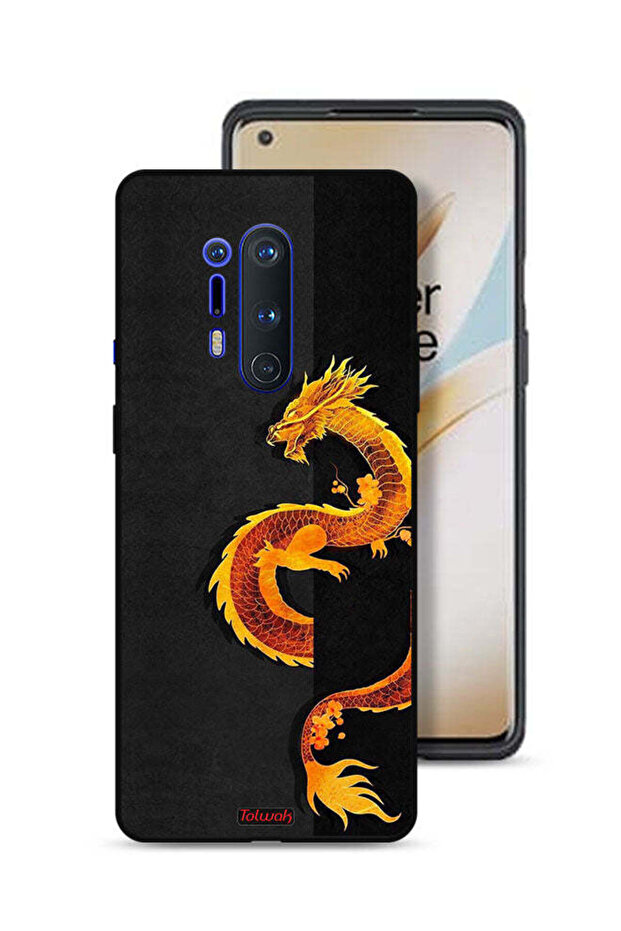غطاء حماية لهاتف OnePlus 8 Pro برسومات التنين
