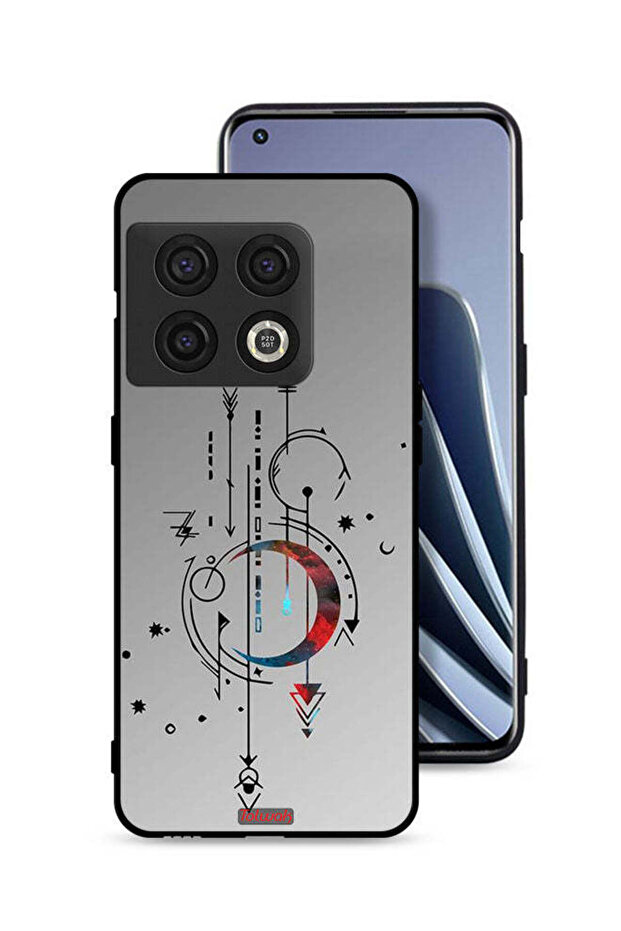 غطاء حماية لهاتف OnePlus 10 Pro 5G بنمط فني من القمر والسهام