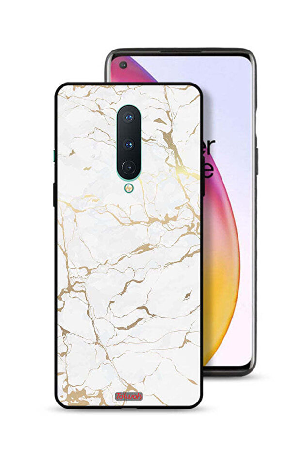 غطاء حماية لهاتف OnePlus 8 بنمط رخامي - 1
