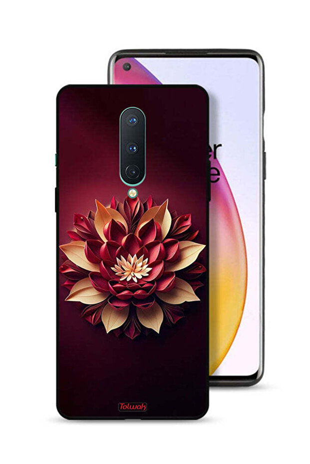 OnePlus 8 Protective Case Cover Flower Abstract Design