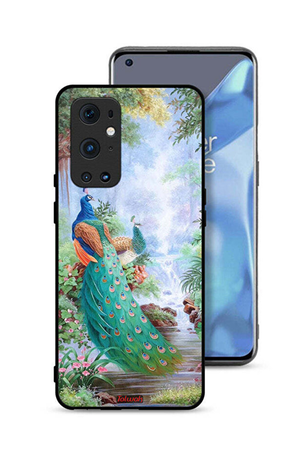 غطاء حماية لهاتف OnePlus 9 Pro 5G بنقشة الطاووس