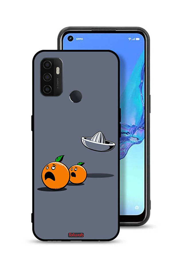 غطاء حماية لهاتف Oppo A32 بتصميم فني رقمي بسيط وفكاهي