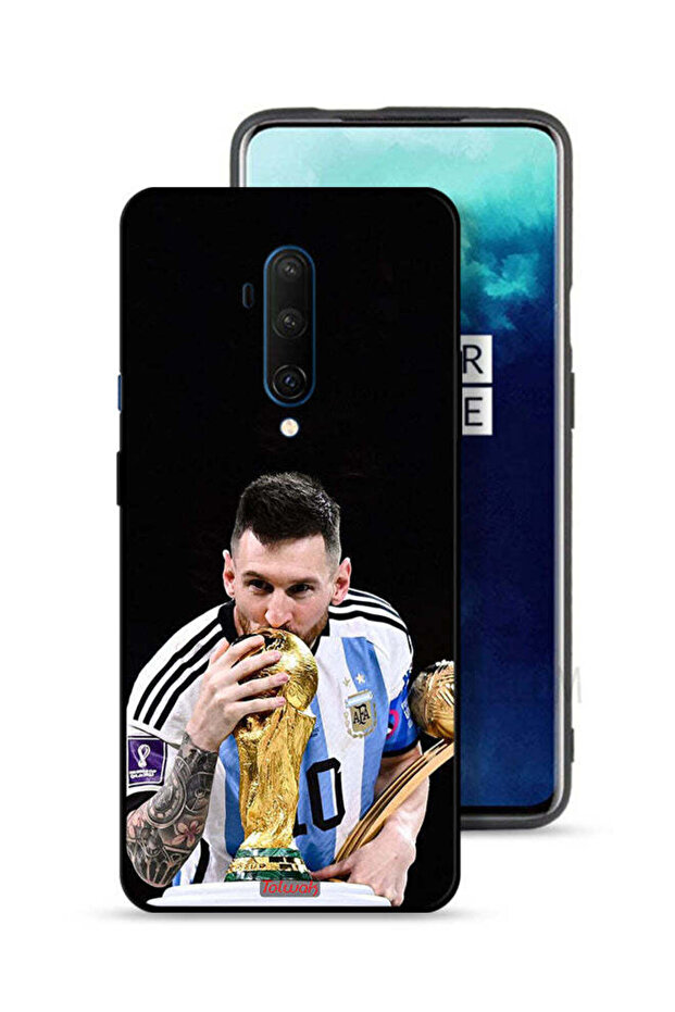 غطاء حماية لهاتف OnePlus 7T Pro بتصميم ميسي