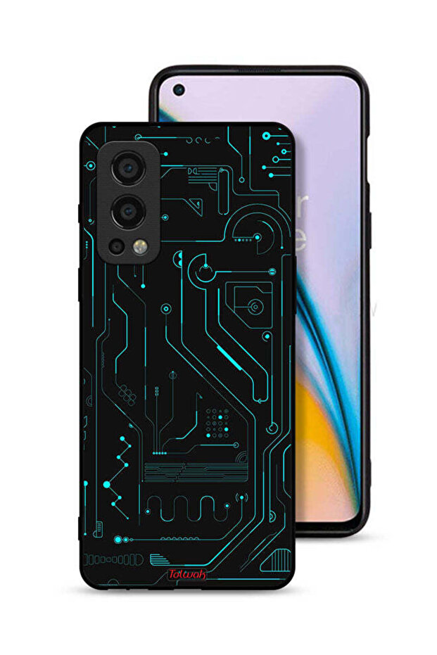 غطاء حماية لهاتف OnePlus Nord 2 5G، دوائر فنية رقمية، بساطة، شاشات متعددة